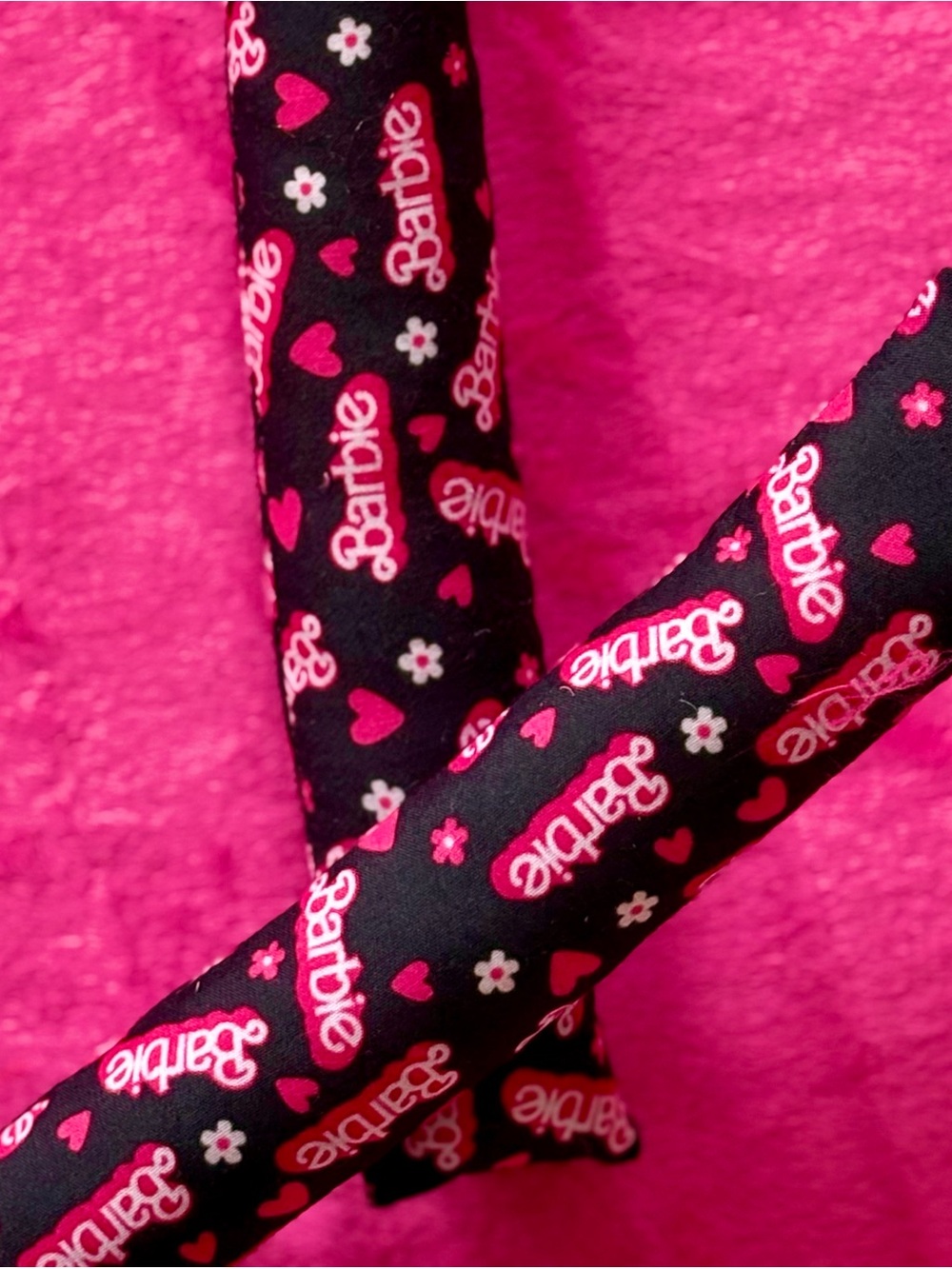 Barbie Black & Hot Pink Cat Nip Kicker Toy Cats Enrichment Toys Catnip filled